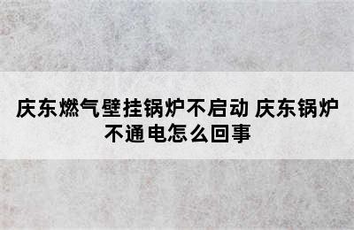 庆东燃气壁挂锅炉不启动 庆东锅炉不通电怎么回事